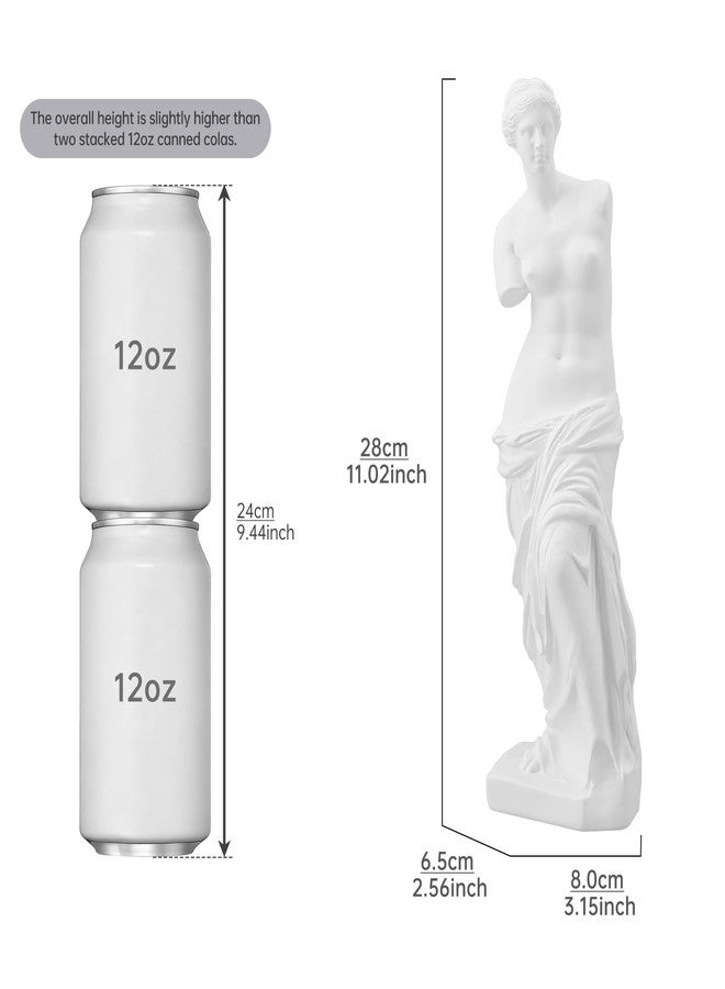 MovFlax Venus de Milo Statue, 11 Inches Greek Goddess Aphrodite Resin Sculpture, Beautiful Roman Mythology Art Figurine Ornament for Home,Office Decor,11 x 3.15 x 2.56 Inches (Venus Sculpture) - Image 4